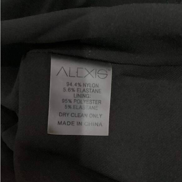 Alexis Feliciana Tie Back Pleated Chantilly Lace Midi Dress In Black Size XS - Picture 13 of 14